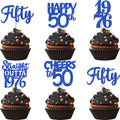 ZHUOWEISM 30 PCS Glitter 50th Birthday Cupcake Toppers – Straight Outta 1976