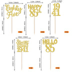 ZHUOWEISM 30Pcs Straight Outta 1941 Cupcake Toppers – Gold Glitter 85th Birthday Picks