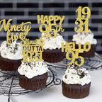 ZHUOWEISM 30PCS Straight Outta 1930 Cupcake Toppers - Gold Glitter for 95th Birthday Party