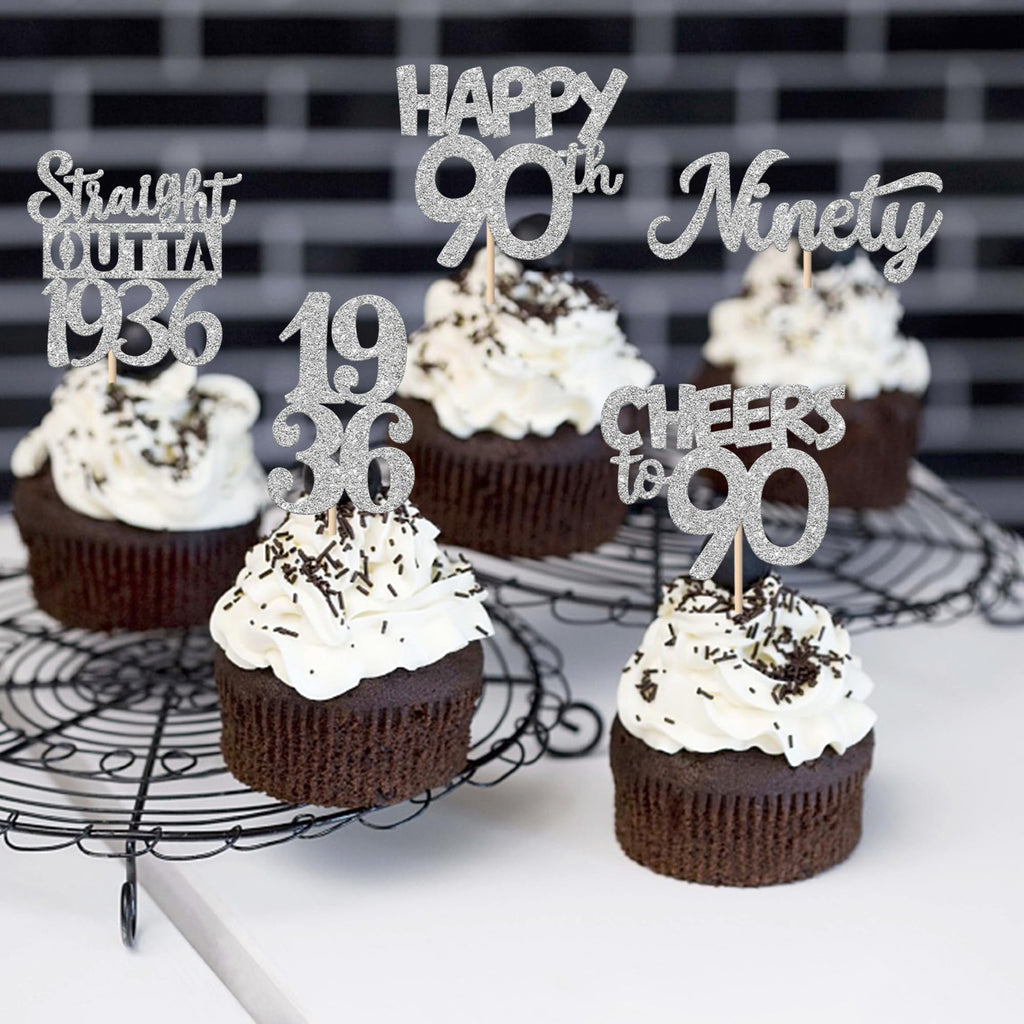 ZHUOWEISM 30Pcs 95th Birthday Cupcake Toppers Glitter — Straight Outta 1931