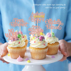ZHUOWEISM 30 Pcs Happy Retirement Cupcake Toppers – Rose Gold & No Work Zone Adventure Begins