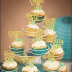 ZHUOWEISM 30PCS Straight Outta 1991 Cupcake Toppers – Gold Glitter for 35th Birthday