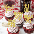 ZHUOWEISM 30PCS Straight Outta 1930 Cupcake Toppers - Gold Glitter for 95th Birthday Party