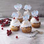 ZHUOWEISM 36Pcs Blue Elephant Cupcake Toppers – Baby Shower & Elephant Theme Party Picks