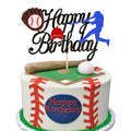 ZHUOWEISM Baseball Birthday Cake Topper Glitter - 6x8 in, Pre-assembled Sports Theme Decor