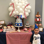 ZHUOWEISM Baseball Birthday Cake Topper Glitter - 6x8 in, Pre-assembled Sports Theme Decor