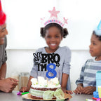 ZHUOWEISM Brother I'm 8 Cake Topper – Glitter Star, 6.5x9.4 in