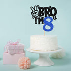 ZHUOWEISM Brother I'm 8 Cake Topper – Glitter Star, 6.5x9.4 in