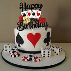 ZHUOWEISM Casino Cake Topper – 1 pc Las Vegas Poker Night Birthday Decoration