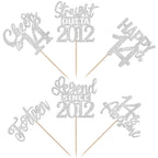 ZHUOWEISM 24Pcs Silver Happy 14th Birthday Cupcake Toppers | Straight Outta 2012