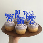 ZHUOWEISM 30Pcs 25th Birthday Cupcake Toppers Glitter – Straight Outta 2001 Party Decorations