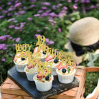 ZHUOWEISM 30Pcs Happy 50th Birthday Cupcake Toppers – Gold Glitter, Straight Outta 1976