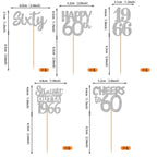 ZHUOWEISM 30Pcs 60th Birthday Cupcake Toppers Glitter Silver – Straight Outta 1966