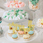 ZHUOWEISM 30Pcs Straight Outta 2011 Cupcake Toppers – Gold Glitter for 15th Birthday