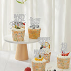ZHUOWEISM 30Pcs Glitter Forty Cupcake Toppers | Straight Outta 1986 Birthday & Anniversary