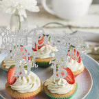 ZHUOWEISM 30Pcs Glitter Cupcake Toppers – Straight Outta 2016, 10th Birthday & Anniversary Picks, Silver