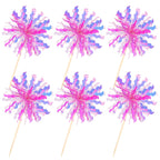 ZHUOWEISM 30 PCS Foil Firework Cupcake Toppers – Rose Red Party Decorations