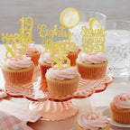 ZHUOWEISM 30Pcs Straight Outta 1941 Cupcake Toppers – Gold Glitter 85th Birthday Picks