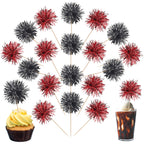 ZHUOWEISM 40 PCS Foil Firework Cupcake Toppers – Sparkle & Style for Birthday, Wedding & More