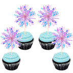 ZHUOWEISM 30 PCS Foil Firework Cupcake Toppers – Sparkling Birthday Party Picks
