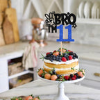 ZHUOWEISM Brother I'm 11 Cake Topper – Glitter Star, It's My 11th Birthday Decoration