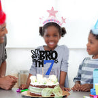 ZHUOWEISM Brother I'm 7 Cake Topper - Blue Glitter Star (6.5x9 in)