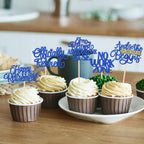 ZHUOWEISM 30 Pcs Happy Retirement Cupcake Toppers – Officially Retired, Dark Blue