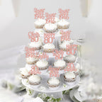 ZHUOWEISM 24Pcs Happy 80th Birthday Cupcake Toppers – Straight Outta 1946 (Rose Gold Glitter)