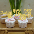 ZHUOWEISM 30Pcs Straight Outta 2005 Cupcake Toppers – Gold Glitter 20th Birthday Picks