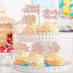 ZHUOWEISM 30 Pcs Happy Retirement Cupcake Toppers – Rose Gold & No Work Zone Adventure Begins