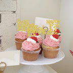 ZHUOWEISM 30Pcs Happy 13th Birthday Cupcake Toppers - Gold Glitter Straight Outta 2013