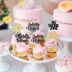 ZHUOWEISM 30 Pcs Happy Retirement Cupcake Toppers — Officially Retired Party Decorations