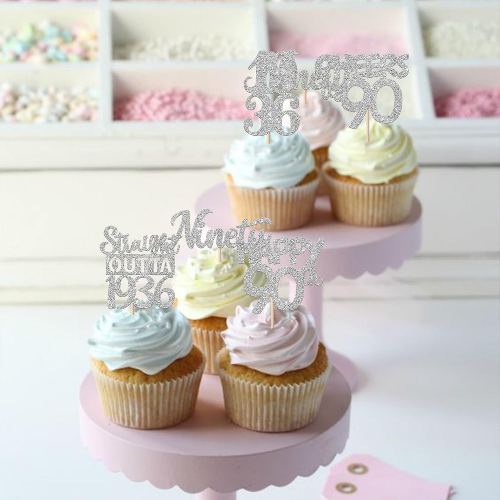 ZHUOWEISM 30Pcs 95th Birthday Cupcake Toppers Glitter — Straight Outta 1931
