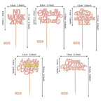 ZHUOWEISM 30 Pcs Happy Retirement Cupcake Toppers – Rose Gold & No Work Zone Adventure Begins