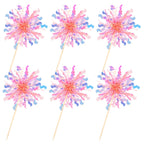 ZHUOWEISM 30 PCS Foil Firework Cupcake Toppers – Sparkle Tinsel Picks for Birthday Parties, Baby Showers, Weddings – Orange