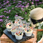 ZHUOWEISM 30Pcs Glitter Forty Cupcake Toppers | Straight Outta 1986 Birthday & Anniversary