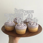 ZHUOWEISM 30pcs Glitter Cupcake Toppers – Straight Outta 2006, Cheers to 20 Years