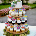 ZHUOWEISM 36 PCS Super Hero Boom Cupcake Toppers & Wrappers for Hero Theme Parties