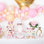 ZHUOWEISM 24 Princess Cupcake Toppers – Glitter Pink Party Picks