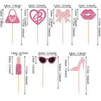 ZHUOWEISM 24 Princess Cupcake Toppers – Glitter Pink Party Picks
