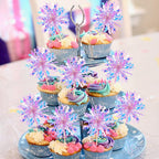 ZHUOWEISM 30 PCS Foil Firework Cupcake Toppers – Sparkling Birthday Party Picks