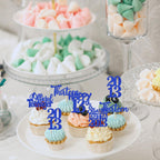 ZHUOWEISM 30Pcs 13th Birthday Cupcake Toppers Glitter Straight Outta 2013 Blue