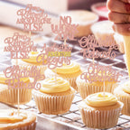 ZHUOWEISM 30 Pcs Happy Retirement Cupcake Toppers – Rose Gold & No Work Zone Adventure Begins