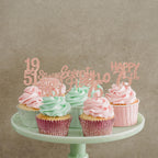 ZHUOWEISM 30Pcs 75th Birthday Cupcake Toppers Glitter Seventy Five - Straight Outta 1951 Rose Gold
