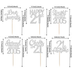 ZHUOWEISM 24Pcs Silver 21st Birthday Cupcake Toppers – Straight Outta 2005
