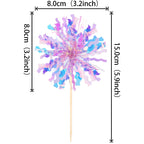 ZHUOWEISM 30 PCS Foil Firework Cupcake Toppers – Sparkling Birthday Party Picks