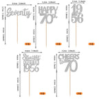 ZHUOWEISM 30 Pcs 70th Birthday Cupcake Toppers – Glitter Seventy Straight Outta 1956 Party Picks