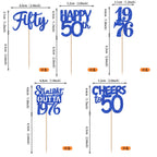 ZHUOWEISM 30 PCS Glitter 50th Birthday Cupcake Toppers – Straight Outta 1976
