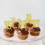 ZHUOWEISM 30PCS Straight Outta 1996 Cupcake Toppers - Gold Glitter 30th Birthday Picks