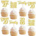 ZHUOWEISM 30Pcs Straight Outta 2005 Cupcake Toppers – Gold Glitter 20th Birthday Picks